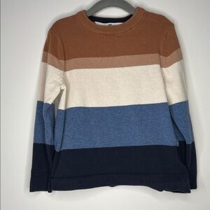 H&M Men's Colorblock Sweater - Brown, Cream, Blue